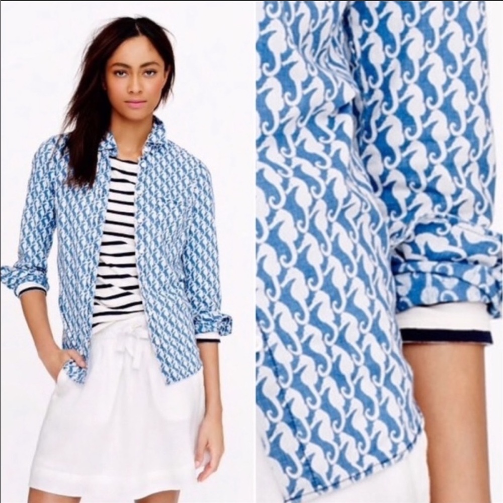 NWT Jcrew seahorse button-up
